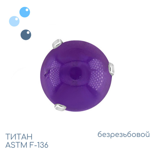 Топ шар в лапках Аметист безрезьбовой фото 2